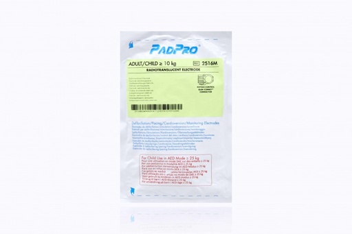 [2516M-PC] Conmed PadPro Adult Radiotranslucent Multifunction Electrode with Pre-Connect Packaging and Physio-Control Quik-Combo Connector, 10/Case