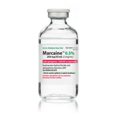 [00409175550] Marcaine with Epinephrine as the Bitartrate, 1:200,000, 5 mg/ml, 50 ml Vial, Multiple Dose, Glass Fliptop Vial