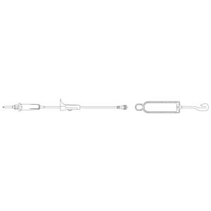 [V1921] Secondary Admin Set, SPIN-LOCK Connector, 9mL Priming Volume, 40"L, 15 Drops/mL, DEHP & Latex Free (LF), 50/cs