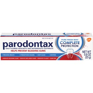 [38495Z] Parodontax Complete Protection Toothpaste, Pure Fresh Mint flavor, 0.8 oz. tube, 12/pkg, 3 pkg/cs (36 tubes total)