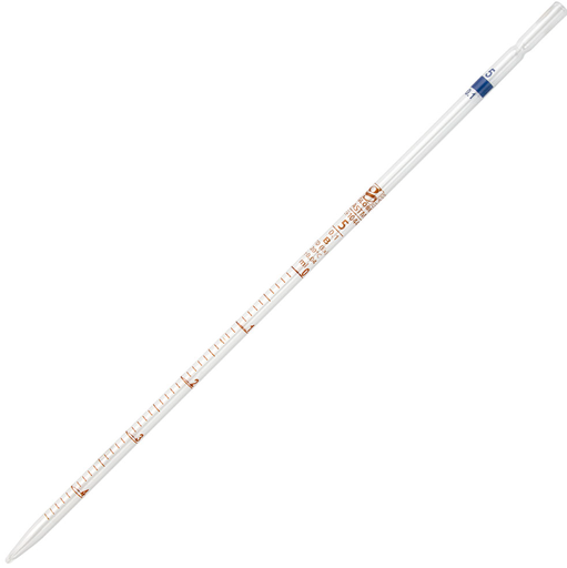 [8510005] Pipette, Serological, Globe Glass, Reusable, 5mL, To Deliver (TD), 0.1 Graduations, Blue Band, ASTM E1044, 6/bx