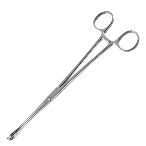 [97-577] Merit Foerster Sponge Forceps, 9 1/2", Fenestrated, Straight, Serrated, Stainless Steel, Reusable, Non-Sterile