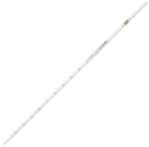[8500002] Pipette, Serological, Globe Glass, Reusable, 2mL, Class A, To Deliver (TD), 0.1 Graduations, Green Band, 6/bx