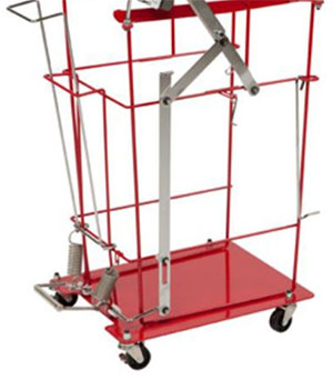 [8991FP] Foot Pedal Cart For 12 & 18 Gal Hinged Lid Large Volume & Chemotherapy Containers, 31"H x 22¾"D x 15¼"W, 1/cs