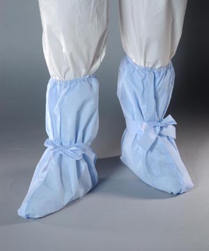 [BT-91412-B] Critical Cover® Ankle High Boot Covers, Sonic Welded Seams, Elastic Top, Ankle Ties, Blue, Universal, 200/cs