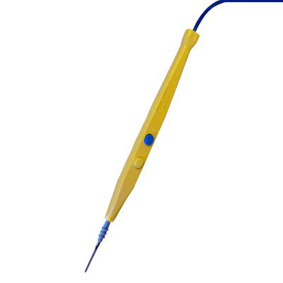 [130302A] Conmed Goldline Push Button Disposable Electrosurgical Hand Control Pencil with 10ft Cable and Safety Holster, 40/Case