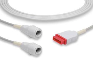 [IC-MQ-ED20] IBP Adapter Cable Edwards Connector, GE Healthcare > Marquette Compatible w/ OEM: 2021197-003, 2021197-004