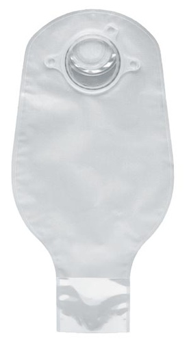 [411264] Drainable Pouch, 2-Piece, 12", 1-Sided Comfort Panel, Tail Clip, Filter, Transparent, 1 1/2" Flange, 10/bx