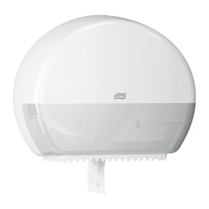 [555020A] Bath Tissue Roll Dispenser, with Reserve, Jumbo, Mini, Universal, White, T2, Plastic, 10.8" x 13.6" x 5.2"