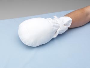 [2819] Posey Hand Controll Mitt, Double Security, One Size Fits Most, Strap Fastening, 1-Strap, Mesh/Fiber, White