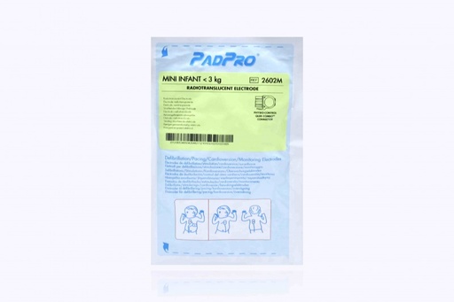 [2602M] Conmed PadPro Mini Pediatric Radiotranslucent Multifunction Electrode with Physio-Control Quik-Combo Connector, 10/Case