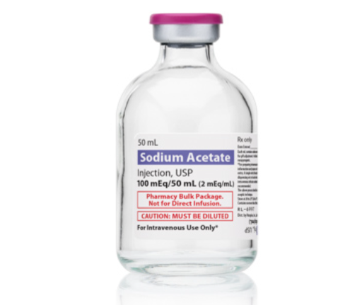 [00409329905] Sodium Acetate Injection, USP, 2 meq/ml, 50 ml Vial, Pharmacy Bulk Package Glass Fliptop Vial