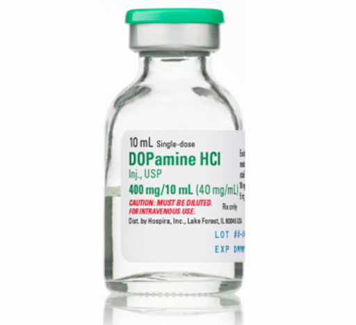 [00409910420] Dopamine Hydrochloride Injection, USP, 40 mg/ml, 10 ml Vial, Single Dose, Glass Fliptop Vial, 25/bx