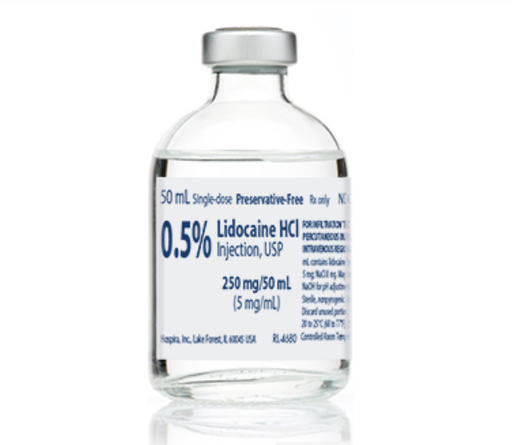 [00409427801] Lidocaine Hydrochloride Injection, USP, 5 mg/ml, 50 ml Vial, Single Dose, Glass Teartop Vial, 25/bx