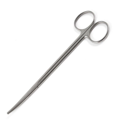 [47-1360] Dissecting Scissors, Metzenbaum, 6in, Stainless Steel, Non-Sterile, Finger Ring Handle, Curved Blunt Tip