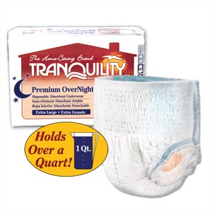 [2117] Underwear, X-Large Overnight DAU, 48"-66", 210-250 lbs, Capacity 34.0 fl oz, 14/pk, 4 pk/cs (24 cs/plt)
