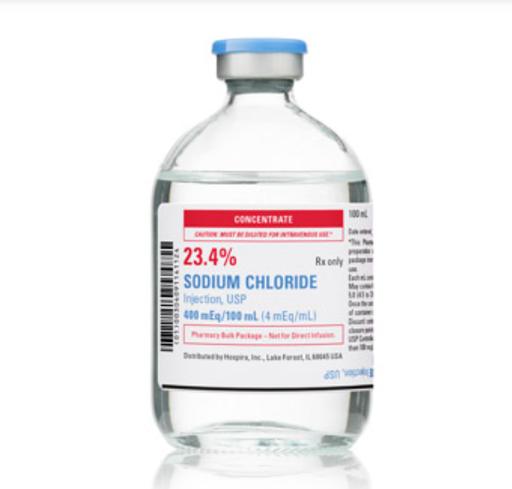 [00409114102] 23.4% Sodium Chloride Injection, USP, 100 ml Vial, Pharmacy Bulk Package Glass Fliptop Vial