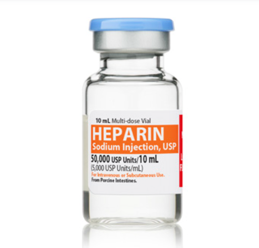 [00409272302] Heparin Sodium Injection, USP, 5000 units/ml, 10 ml Vial, Multiple Dose, Glass Fliptop Vial, 25/bx