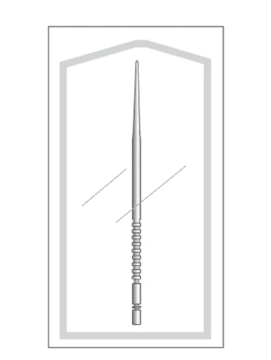[96-4155] Dilator/Os Finder, Sklar, 9in Length, 3mm size, Polyethylene, Sterile, Disposable, Single-ended, 50/bx
