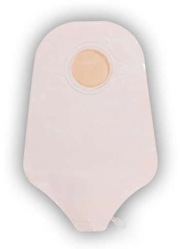[401539] Urostomy Pouch, Standard, 10", 1-Sided Comfort Panel, Fold-Over Tap, Transparent, 1 1/2" Flange, 10/bx