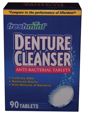 [DENT90] Denture Cleanser Tablets, Blue, Compared to the Performance of Efferdent®, 90/bx, 24 bx/cs (60 cs/plt)