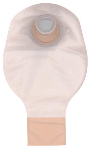 [411290] Drainable Pouch, 2-Piece, 10", 2-Sided Comfort Panel, Tail Clip, Filter, Opaque, 1 3/4" Flange, 20/bx
