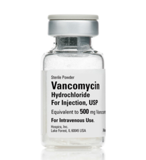 [00409433201] Vancomycin Hydrochloride for Injection, USP, 500 mg Vial, Single Dose, Glass Fliptop Vial, 10/bx