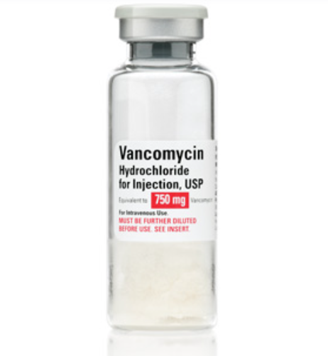 [00409653102] Vancomycin Hydrochloride for Injection, USP, 750 mg Vial, Single Dose, Glass Fliptop Vial, 10/bx