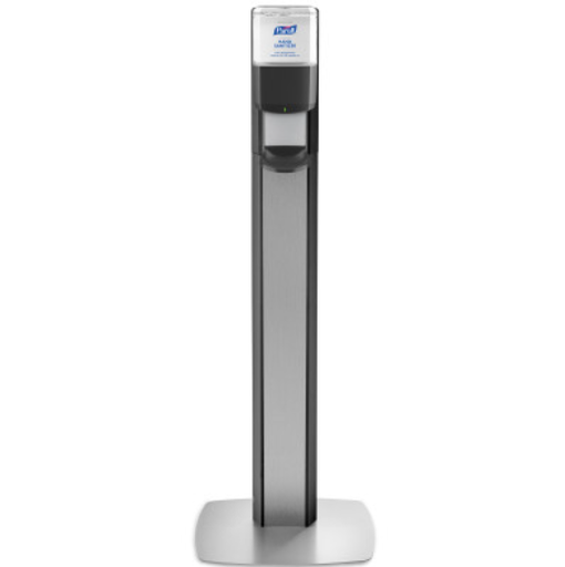 [7316-DS-SLV] Purell Messenger ES6 Floor Stand, Graphite with Silver Panel (Dispenser Included), 1/cs (16 cs/plt)