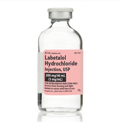 [00409226754] Labetalol Hydrochloride Injection, USP, 5 mg/ml, 40 ml Vial, Multiple Dose, Glass Fliptop Vial
