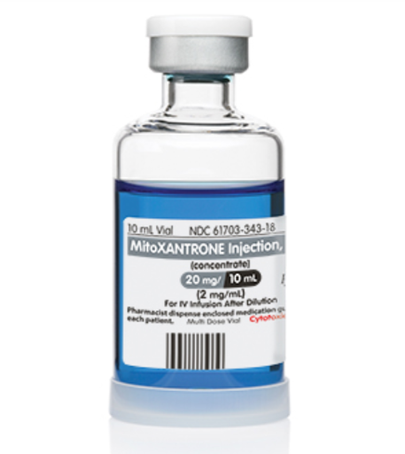 [61703034318] Mitoxantrone Injection, USP, 2mg/ml, 10ml Vial, Multiple Dose, Onco-Tain Glass Fliptop Vial
