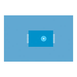 [29414] Extremity Drape, 28 x 45, Absorbent, 2 1/2 Circular Elastic Fenestration, Cord-holding Tabs, 12/cs