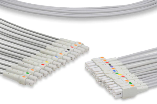 [LQB14-AD0] EKG Leadwire, 14 Leads, without Adapter, GE Healthcare > Marquette Compatible w/ OEM: 420101-0014