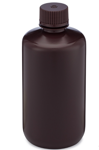 [7060250AM] Diamond RealSealBottle, Narrow Mouth Boston Round, Amber HDPE with Amber PP Closure, 250mL, 12/bg