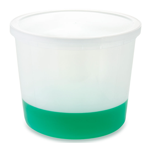 [271172] Container w/ Separate Snap Lid, Multi-Purpose, PE, Economy Style, 172 oz (5160ml), Natural, 10/cs