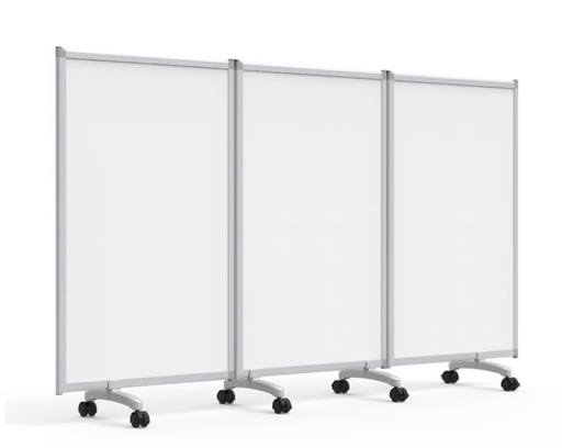 [MB9152WW] Luxor Dry Erase Magnetic Mobile Room Divider White Board, 28x46, 3 Panel
