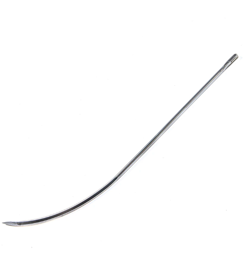 [93-1730-2] Post Mortem Needle, Half Curved, #2, Stainless Steel, Disposable, Non-Sterile, Latex-Free, 12/pk