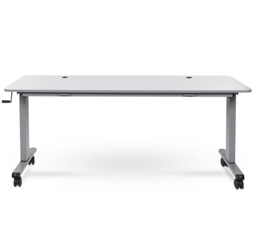 [STAND-NESTC-60] Luxor 60" Adjustable Flip Top Table, Crank Handle