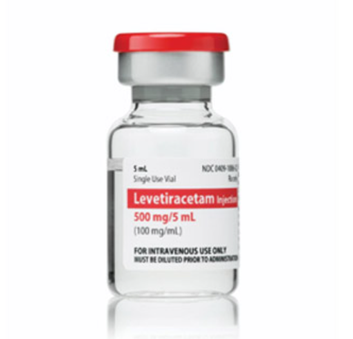 [00409188602] Levetiracetam Injection, USP, 100 mg/ml, 5 ml Vial, Single Dose, Glass Fliptop Vial, 25/bx