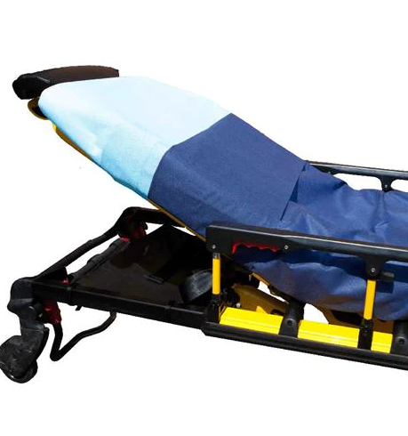 [36722] Fitted Cot Sheet, Mid-Weight, Non-Woven, Square Ends, Blue, 30" x 72", 70 grams, 5/bg, 10 bg/cs