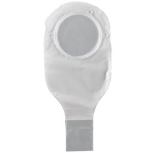 [401515] Drainable Pouch, 2-Piece, 14", 1-Sided Comfort Panel, Tail Clip, Transparent, 4" Flange, 10/bx