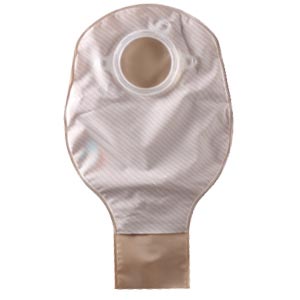 [401507] Drainable Pouch, 2-Piece, 10", 2-Sided Comfort Panel, Tail Clip, Opaque, 1 3/4" Flange, 10/bx
