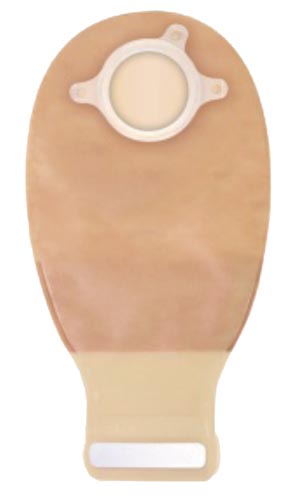 [416420] Closed-End Pouch, 12", 2-Sided Comfort Panel, Tail Closure, Filter, Tan, 2 1/4" Flange, 10/bx