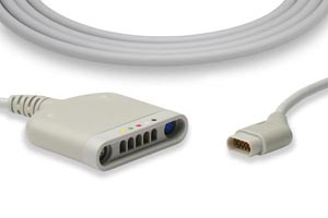[TM-STE50] ECG Trunk Cable, Long Trunk, 3/5 Leads, Draeger Compatible w/ OEM: 3368391, 5950192, 5950196