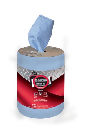 [450338] ShopMax Wiper, Centerfeed Refill, Advanced, Blue, 1-Ply, W22, 218.33ft, 200 sht/rl, 2 rl/cs