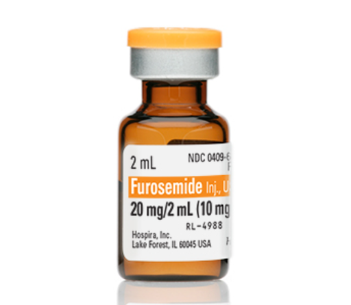 [00409610202] Furosemide Injection, USP, 10 mg/ml, 2 ml Vial, Single Dose, Glass Fliptop Vial, 25/bx