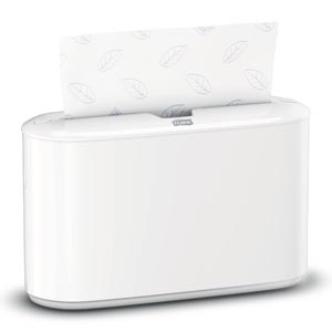 [302020] Countertop Dispenser, Hand Towel, Multifold, Universal, Plastic, White, 7.9" x 12.7" x 4.6"