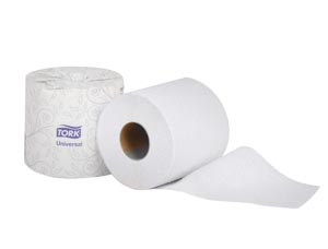 [TM1601A] Bath Tissue Roll, Universal, White, 2-Ply, T24, 156.25ft, 4.2" x 4.4", 500 sht/rl, 48 rl/cs