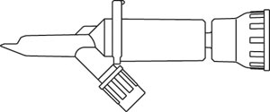 [412006] Standard Spike Dispensing Pin, SAFSITE® Valve, Same Features as 412005 Except, Luer Lock Connector, 50/cs