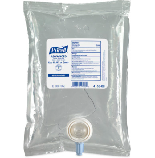 [4163-08] Advanced Hand Sanitizer Gel, 1000ml, 8/cs, 80cs/plt
